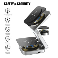 Magnetic Powerhouse™ 3-in-1 Foldable Wireless Charger for iPhone 15, 14, 13 - Value Deal Offers